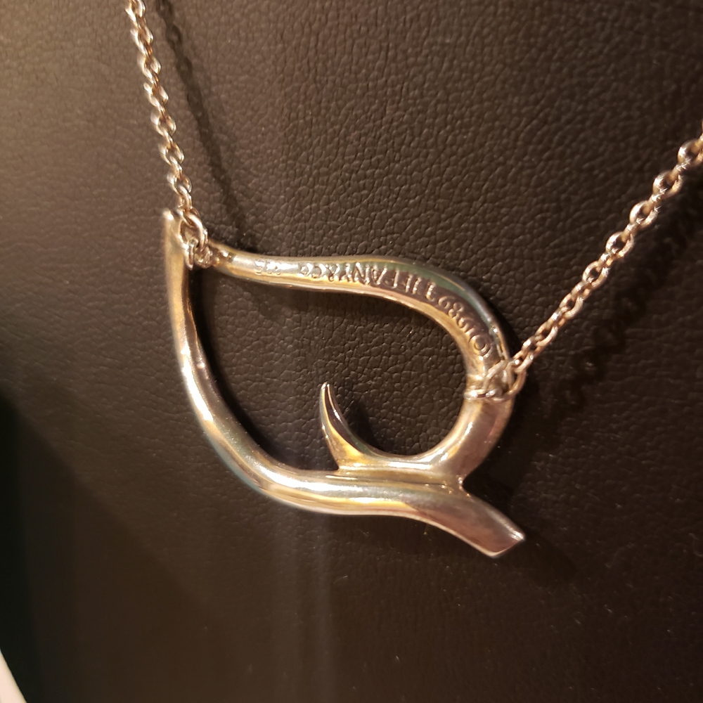 Tiffany & Co. Sterling Silver Large Leaf Necklace 17" w/ Box (Authentic Stamped) - Picture 5 of 7